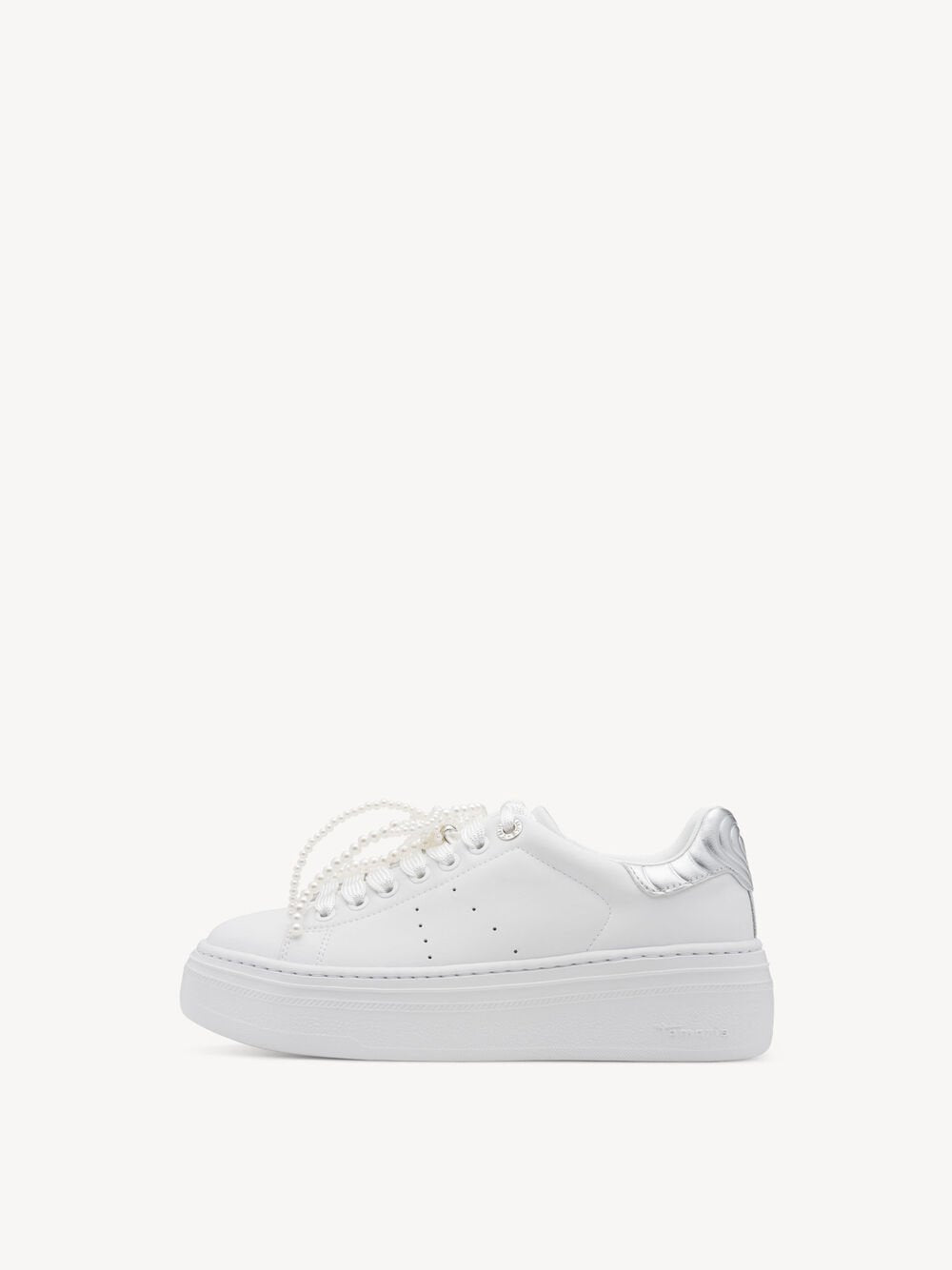 Glam With Removable Pearl | White | Tamaris | Trainers | Jenny Shoo Bootique