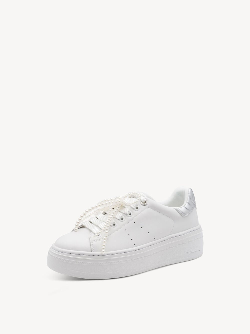 Glam With Removable Pearl | White | Tamaris | Trainers | Jenny Shoo Bootique