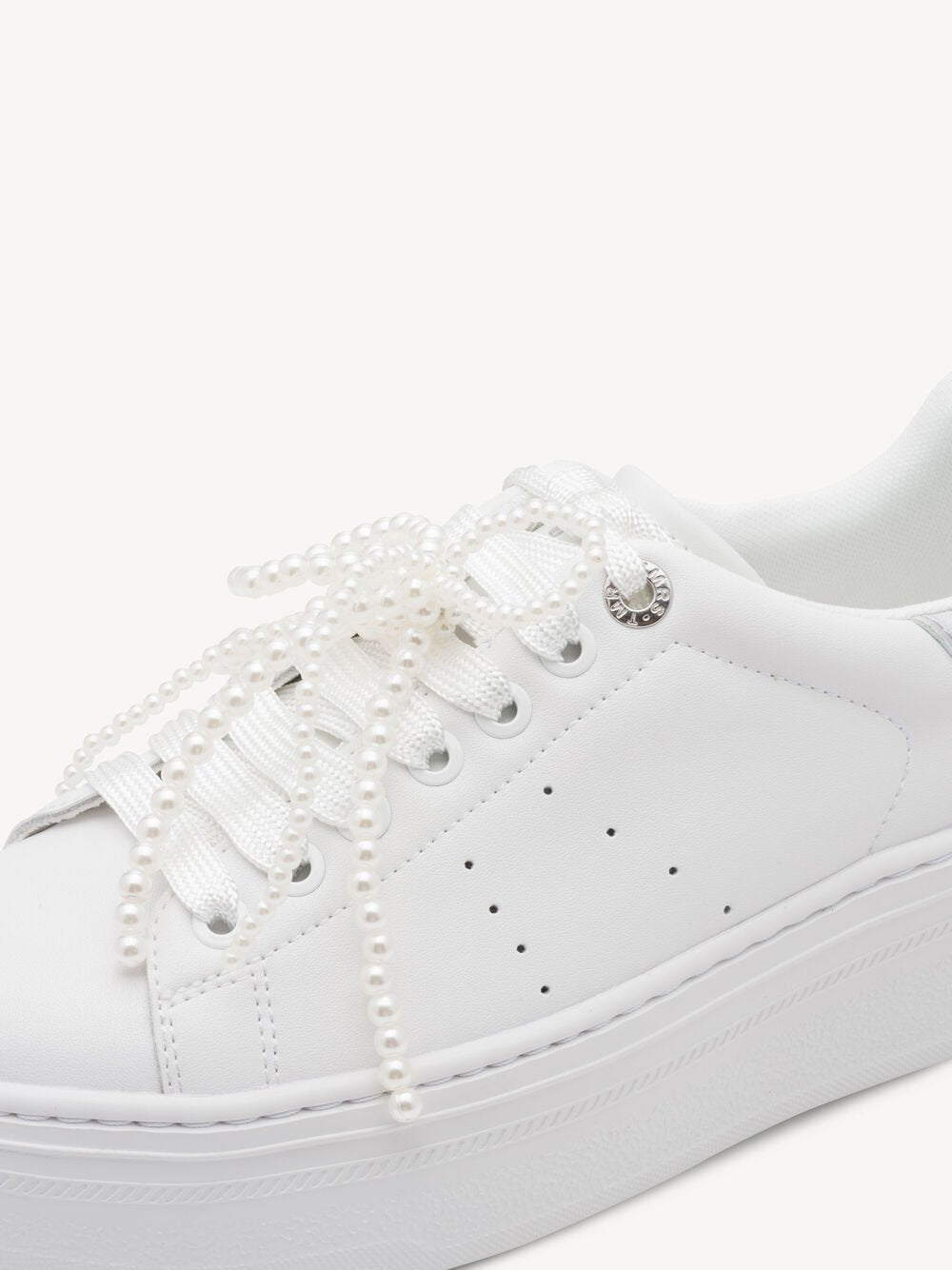 Glam With Removable Pearl | White | Tamaris | Trainers | Jenny Shoo Bootique