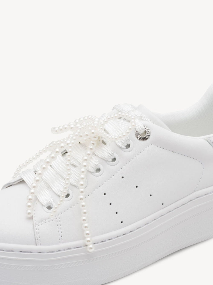 Glam With Removable Pearl | White | Tamaris | Trainers | Jenny Shoo Bootique