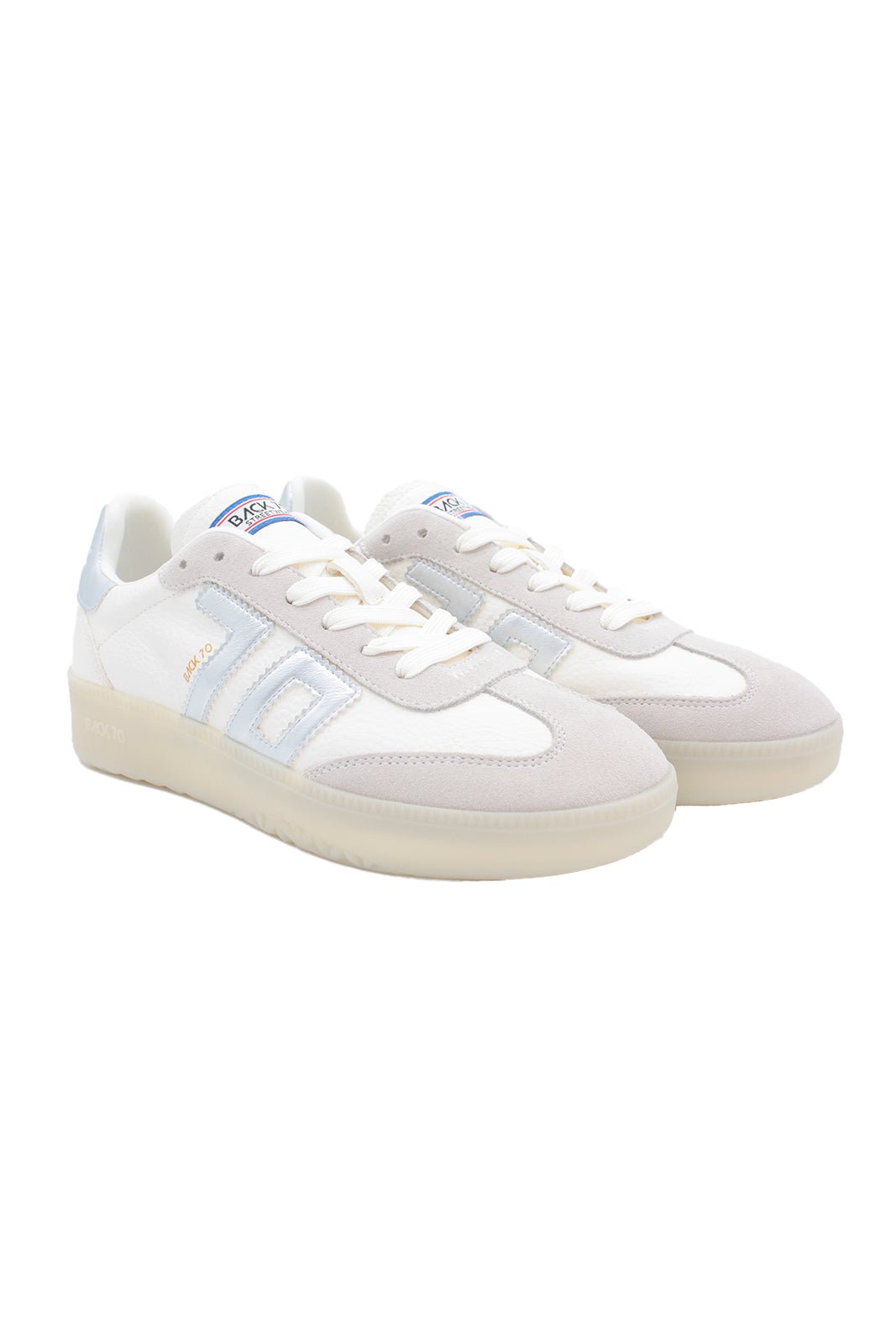 Boston | Soft White - Ice Metallic Silver | Back 70 | Trainers | Jenny Shoo Bootique