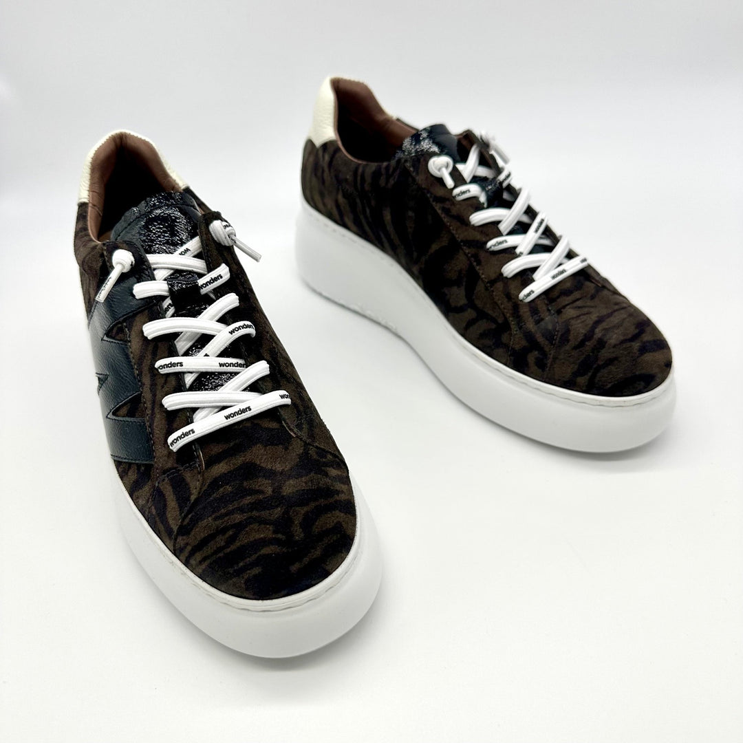 Ellen | Zebra Grey/ Black | Wonders | Trainers | Jenny Shoo Bootique