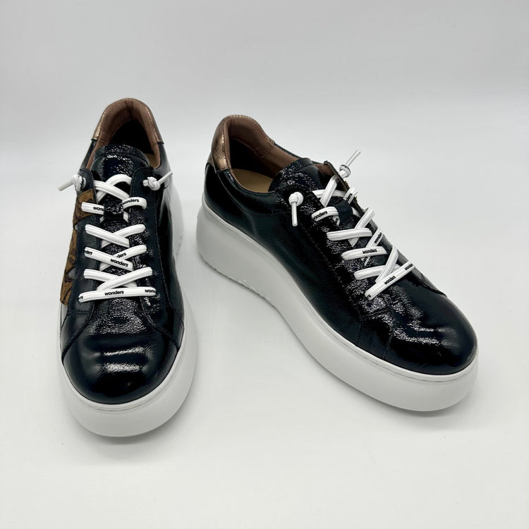 Ellen | Black Patent/Zebra Tan | Wonders | Trainers | Jenny Shoo Bootique