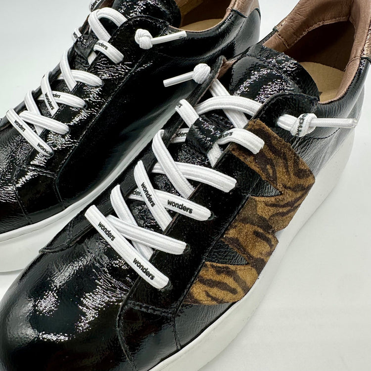 Ellen | Black Patent/Zebra Tan | Wonders | Trainers | Jenny Shoo Bootique