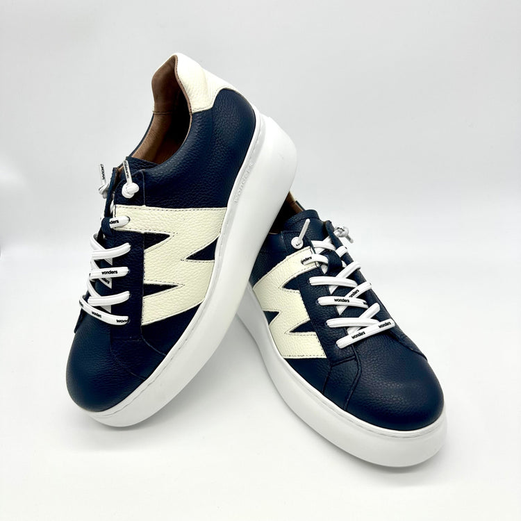 Ellen | Navy/Cream | Wonders | Trainers | Jenny Shoo Bootique