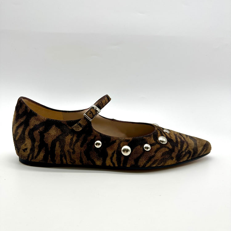 Triana | Zebra Tan/Black | Wonders | Flats | Jenny Shoo Bootique