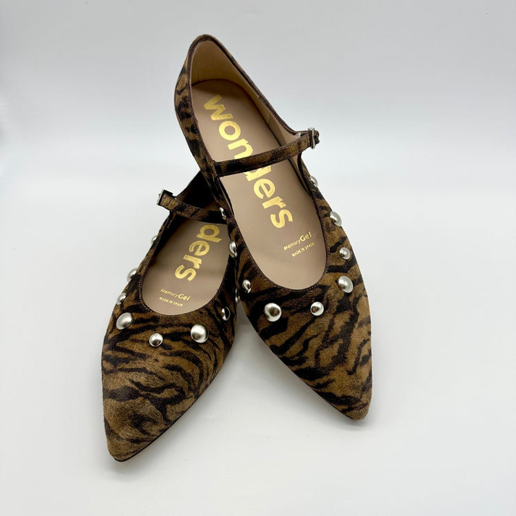 Triana | Zebra Tan/Black | Wonders | Flats | Jenny Shoo Bootique