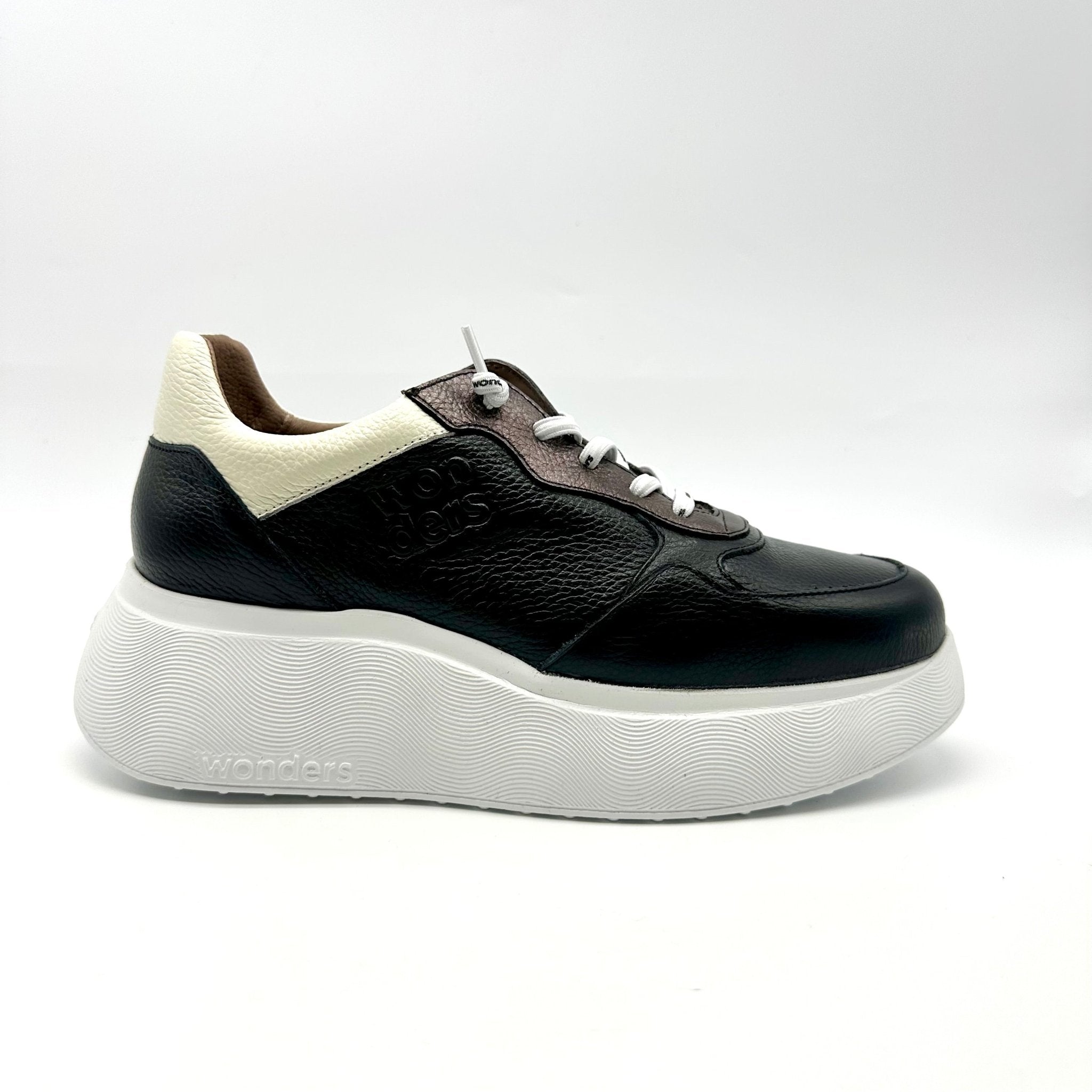 Roma 30 | Black/Pewter/ Cream | Wonders | Trainers | Jenny Shoo Bootique