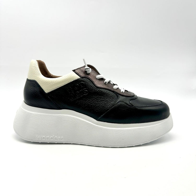 Roma 30 | Black/Pewter/ Cream | Wonders | Trainers | Jenny Shoo Bootique