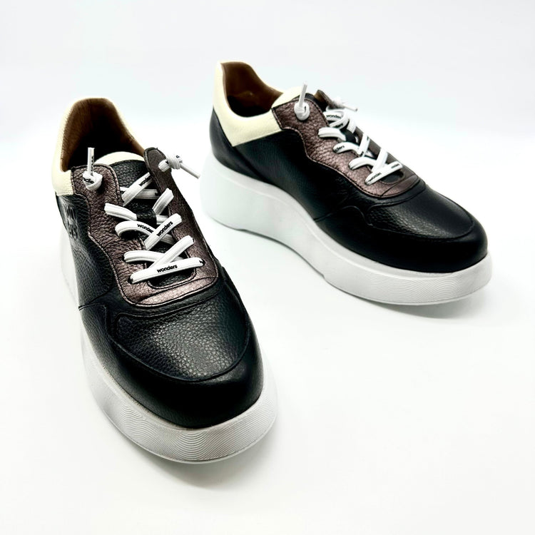 Roma 30 | Black/Pewter/ Cream | Wonders | Trainers | Jenny Shoo Bootique