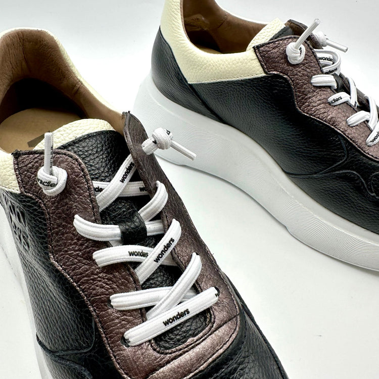 Roma 30 | Black/Pewter/ Cream | Wonders | Trainers | Jenny Shoo Bootique