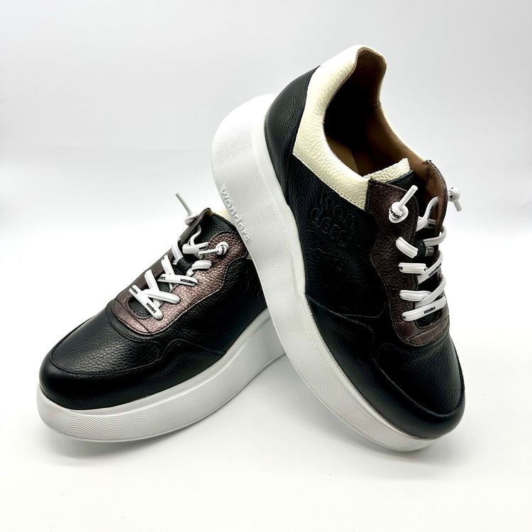 Roma 30 | Black/Pewter/ Cream | Wonders | Trainers | Jenny Shoo Bootique