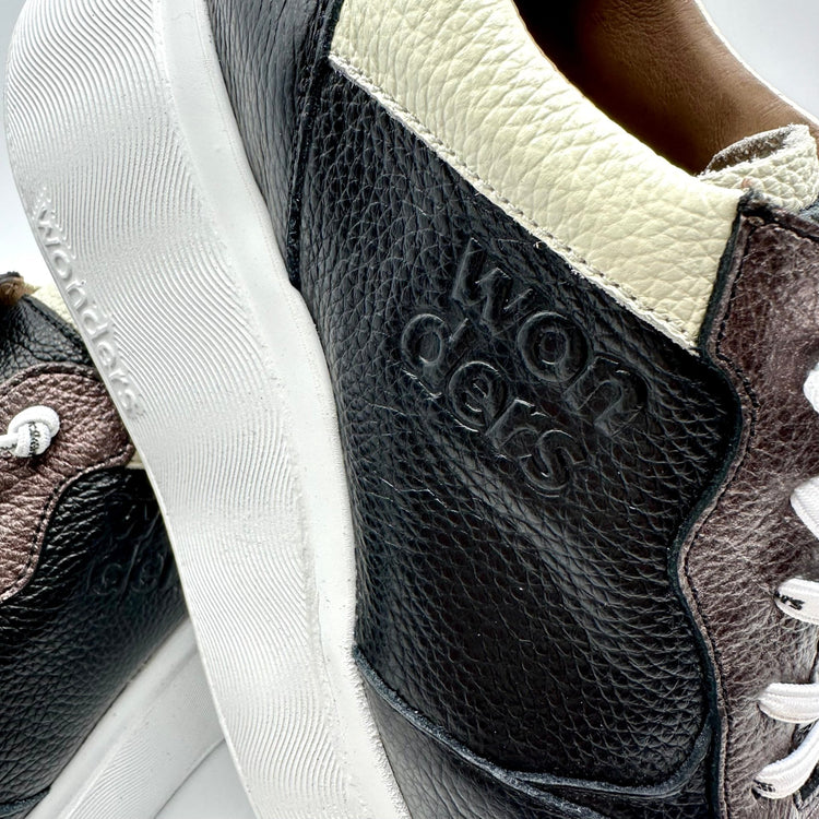 Roma 30 | Black/Pewter/ Cream | Wonders | Trainers | Jenny Shoo Bootique