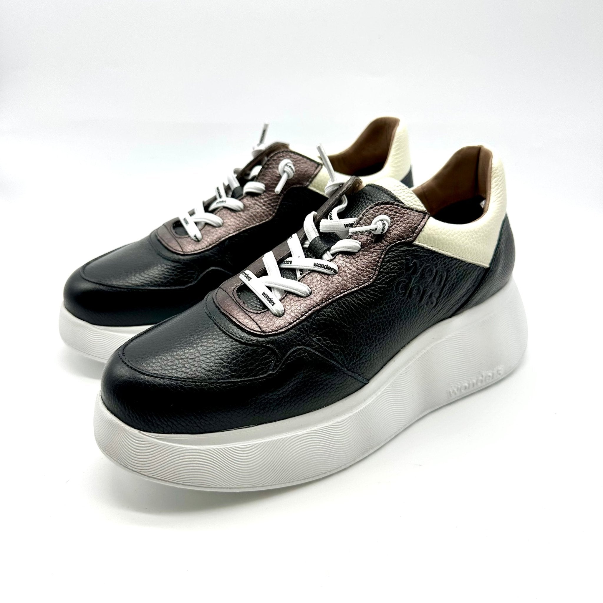 Roma 30 | Black/Pewter/ Cream | Wonders | Trainers | Jenny Shoo Bootique