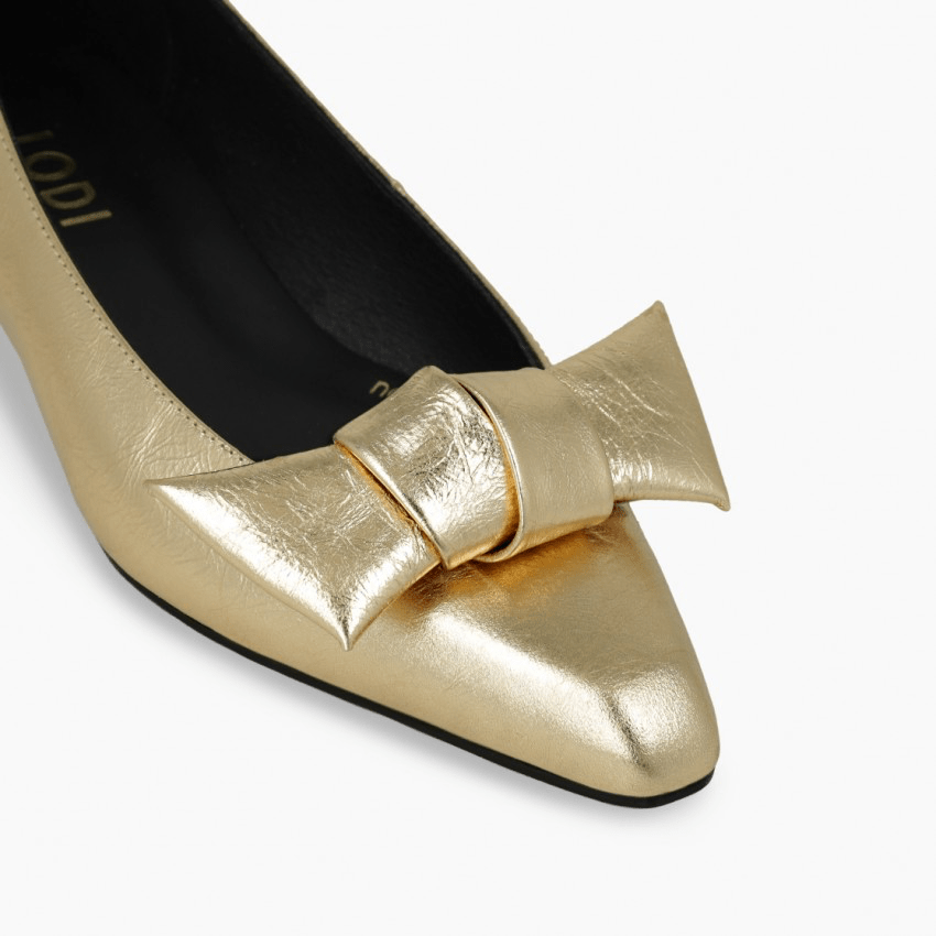 Bed| Gold | LODI | Flats | Jenny Shoo Bootique