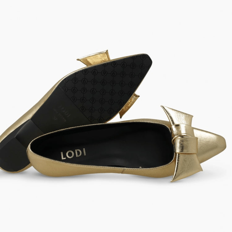 Bed| Gold | LODI | Flats | Jenny Shoo Bootique