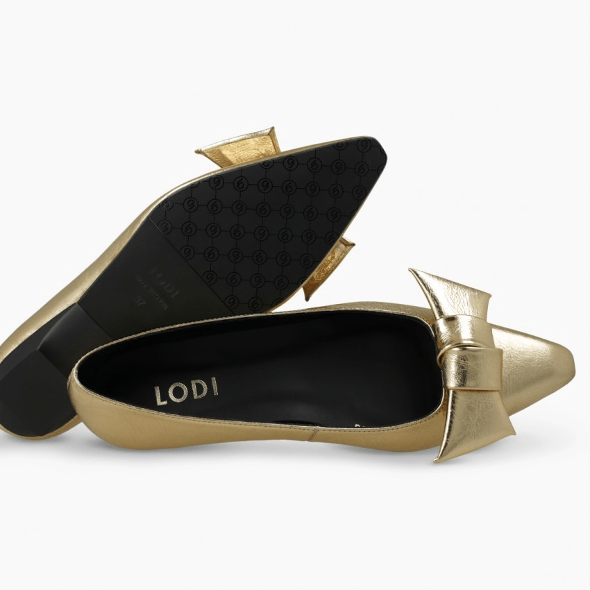 Bed| Gold | LODI | Flats | Jenny Shoo Bootique