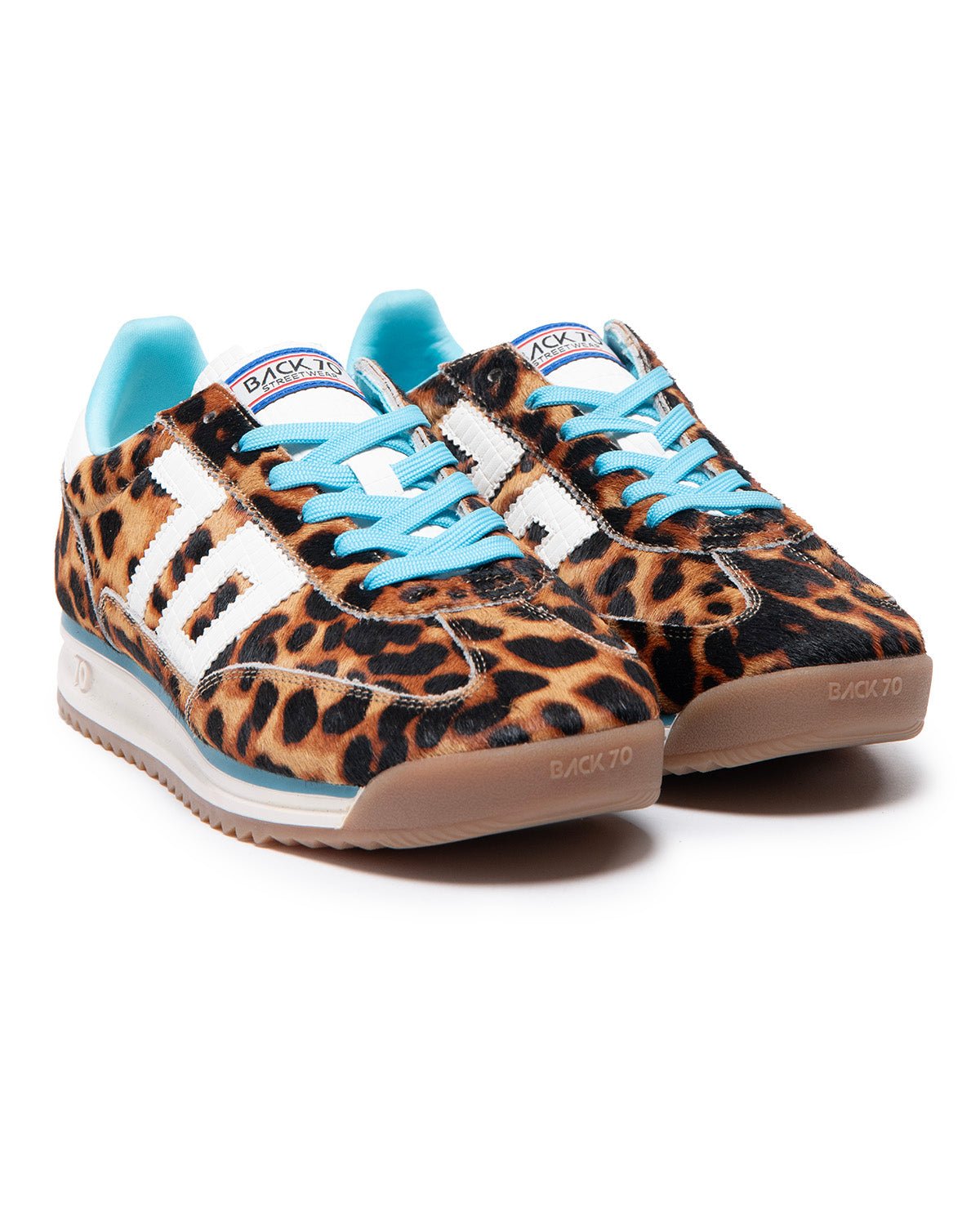 Jogger | Tan Leopard - Turquoise Lace | Back 70 | Trainers | Jenny Shoo Bootique