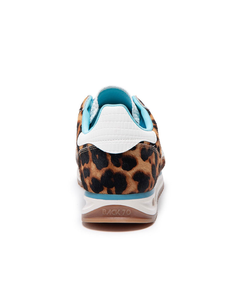 Jogger | Tan Leopard - Turquoise Lace | Back 70 | Trainers | Jenny Shoo Bootique