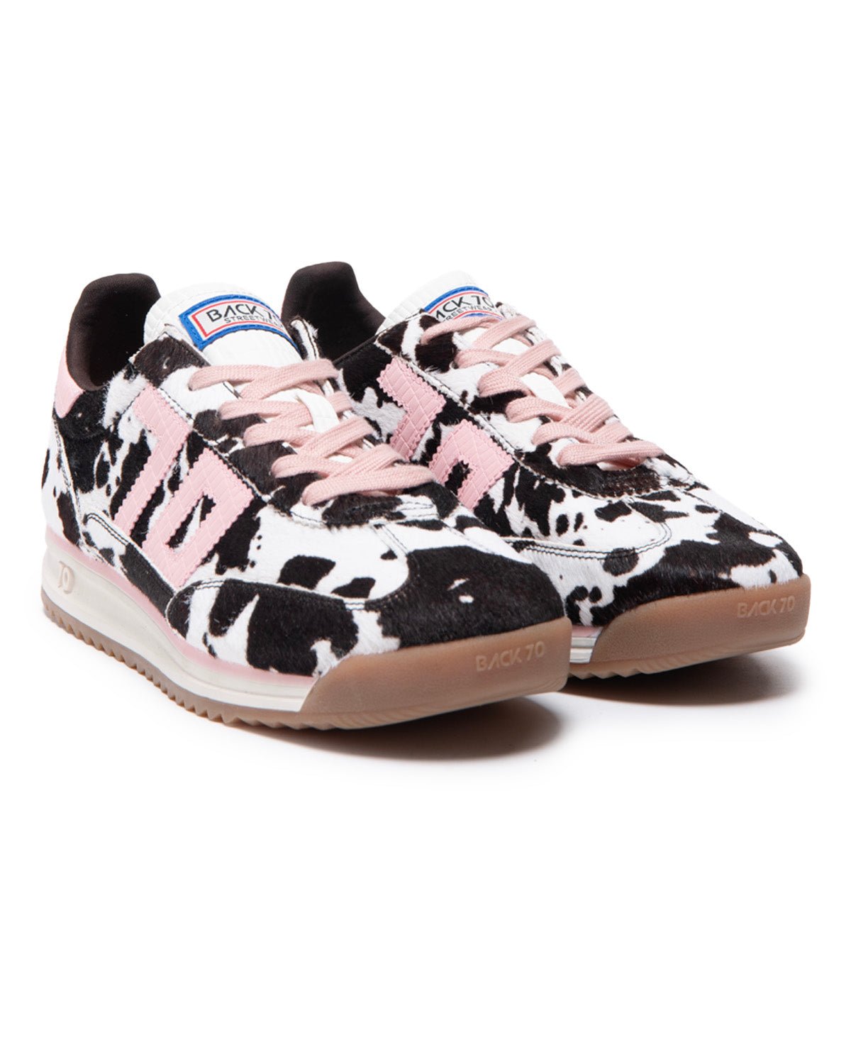 Jogger | Brown - White Cow print - Pink | Back 70 | Trainers | Jenny Shoo Bootique