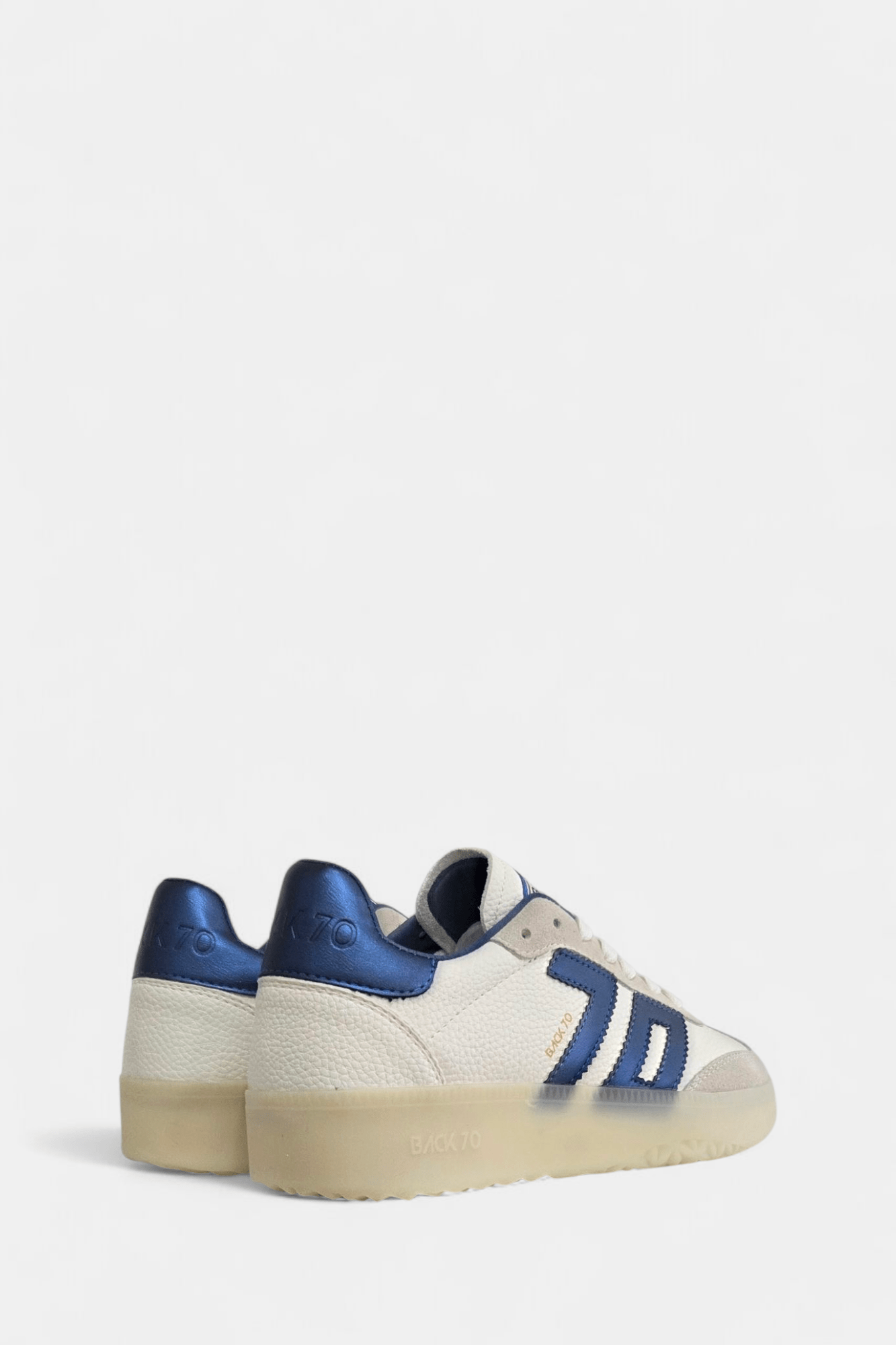 Boston | Soft White - Ice Metallic Blue | Back 70 | Trainers | Jenny Shoo Bootique