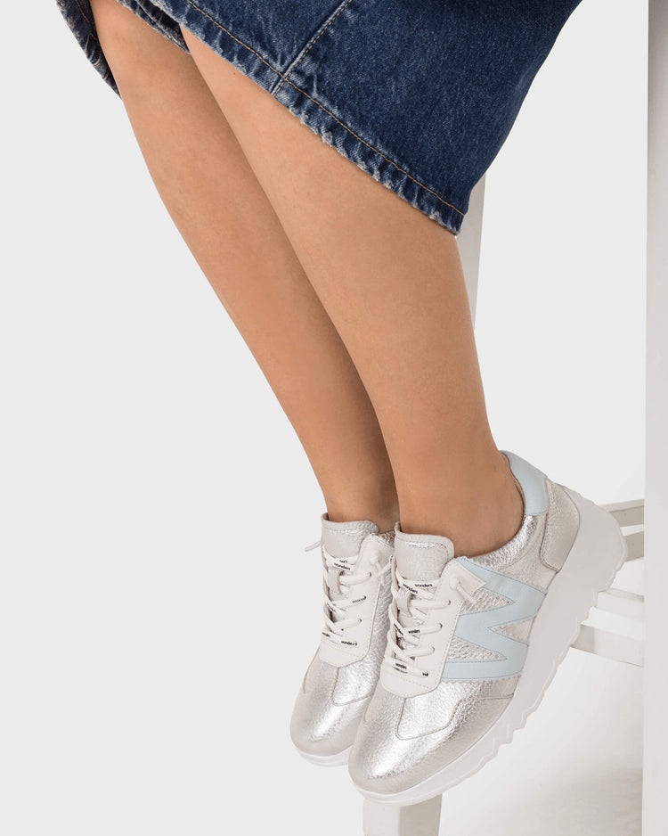 Kyoto | Silver-Ice Blue | Wonders | Trainers | Jenny Shoo Bootique