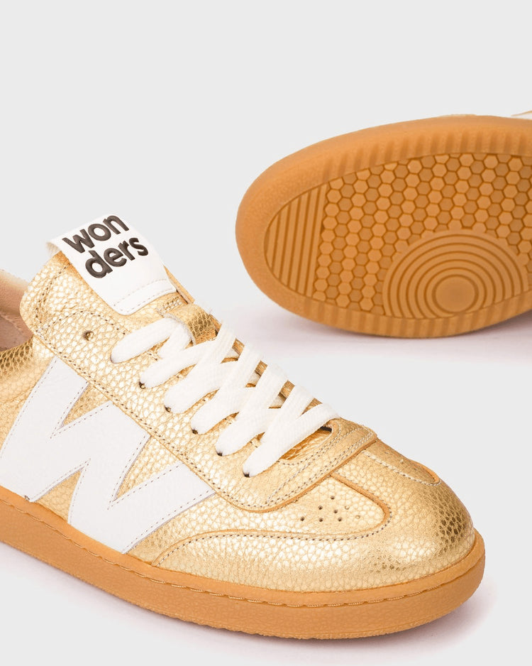 Nubia 01 | Gold-Off White | Wonders | Trainers | Jenny Shoo Bootique