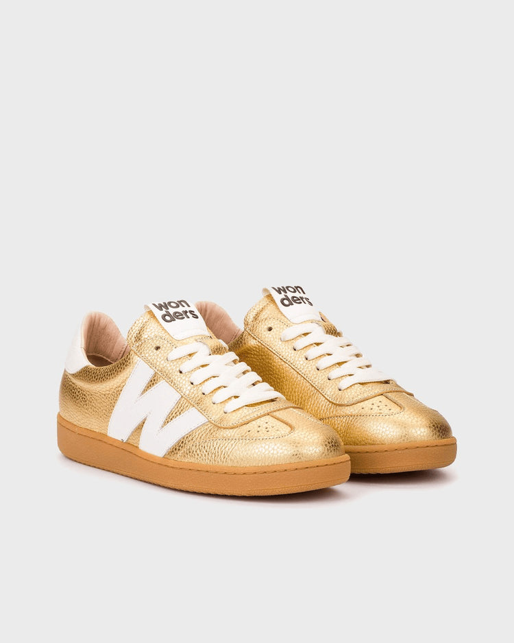 Nubia 01 | Gold-Off White | Wonders | Trainers | Jenny Shoo Bootique