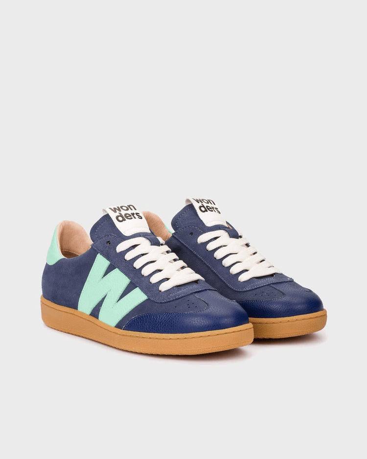 Nubia 01 | Navy Blue-Mint | Wonders | Trainers | Jenny Shoo Bootique
