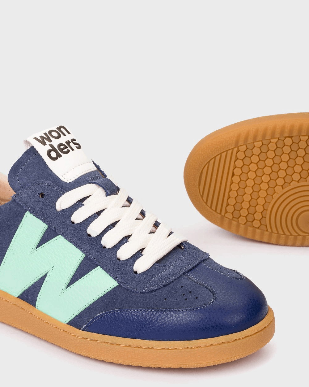Nubia 01 | Navy Blue-Mint | Wonders | Trainers | Jenny Shoo Bootique