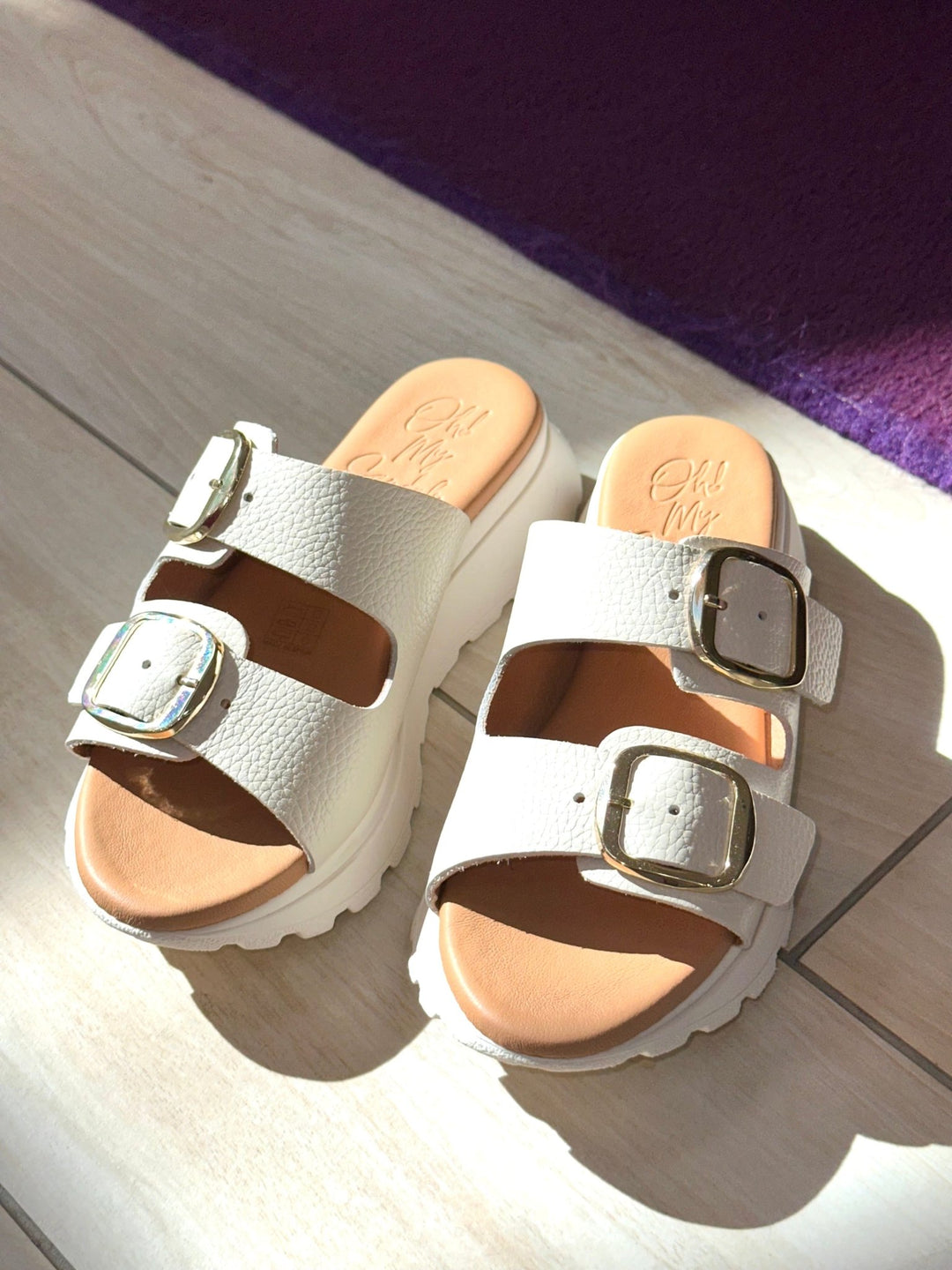 5950 | Cream | Oh! My Sandals | Mules | Jenny Shoo Bootique