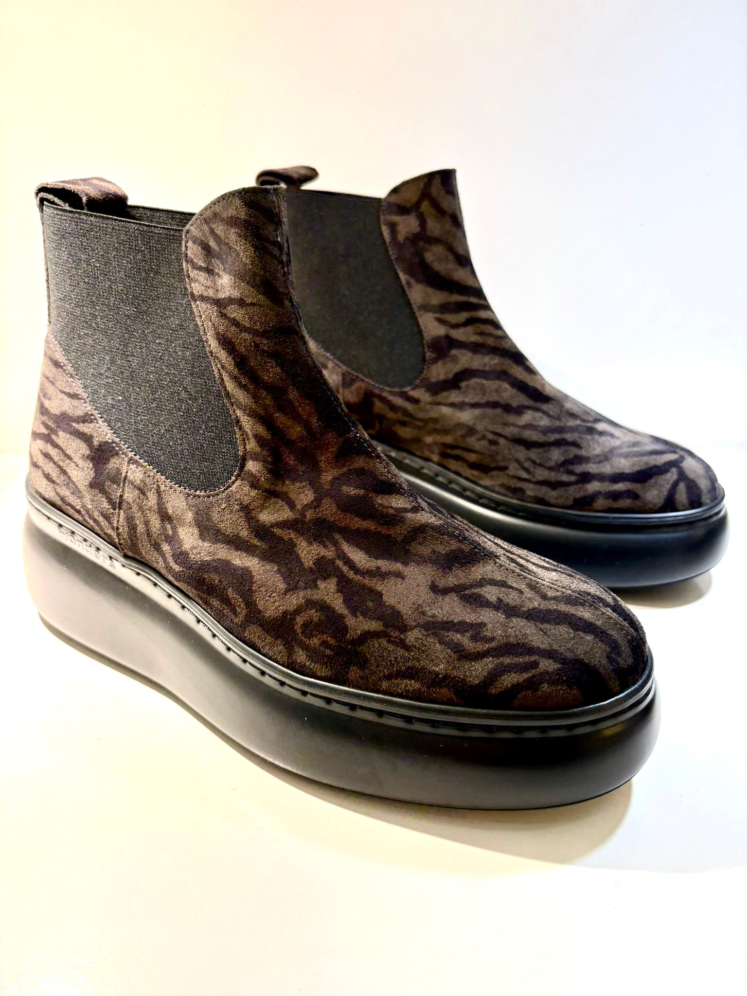 Funco | Zebra Print Grey - Black | Wonders | Ankle Boots | Jenny Shoo Bootique