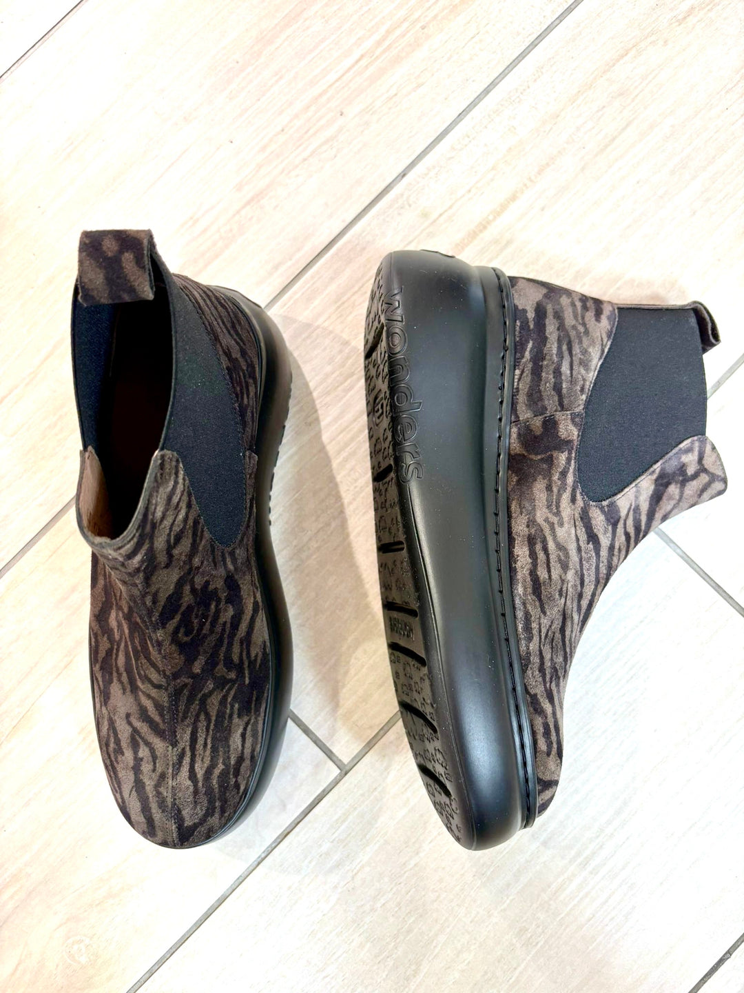 Funco | Zebra Print Grey - Black | Wonders | Ankle Boots | Jenny Shoo Bootique