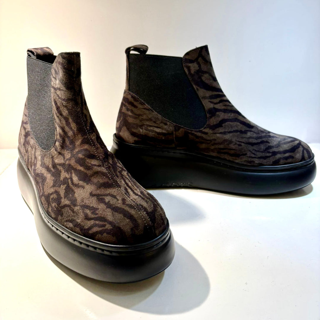 Funco | Zebra Print Grey - Black | Wonders | Ankle Boots | Jenny Shoo Bootique